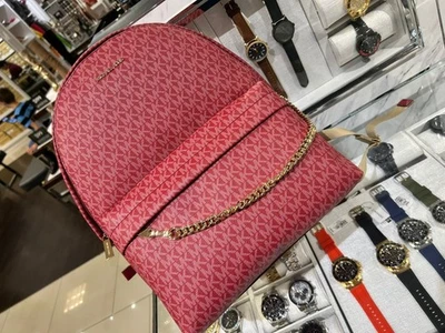 Michael Kors Slater Mochila Escolar Grande Viaje Mochila de Hombro Bolso Cereza Foto 1 de 4