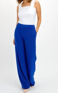Yansi Fugel Blue Wide-leg Mid-rise Pants Size S - Picture 1 of 14