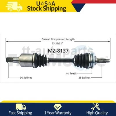 Eje delantero izquierdo CV eje articulado para Mazda 6 2005 2004 2003 Foto 1 de 2