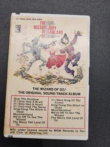 Vintage 1972 The Wizard Of Oz Soundtrack Judy Garland by MGM Records Cassette - Picture 1 of 9