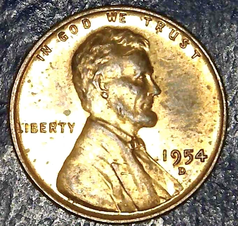 1954 D Lincoln Cent - Better BU Coin - No Reserve    (LJ33) Cover