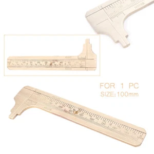 4 Zoll/100 mm Messing BREMSSATTEL Schiebedieber Lineal Messgerät Edelstein Werkzeug-Kit Messen - Bild 1 von 7