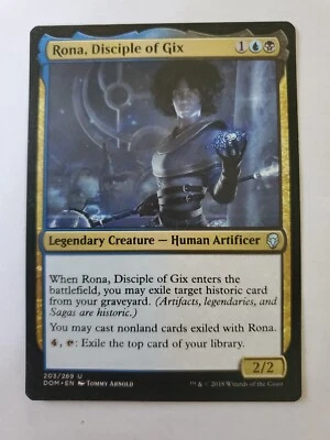 MTG Magic The Gathering Card Rona Disciple of Gix Legendary Creature Human Artif - Image 1 of 2