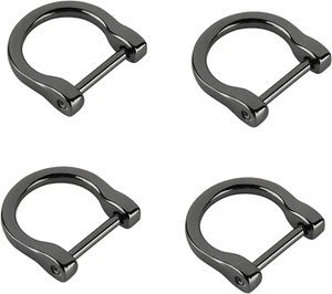 4Pcs 1in Inner diameter Fashion Detachable D-Rings with Closing Screw Shackle... - Picture 1 of 5