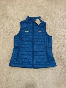 NWT Patagonia Women's Nano Puff Quilted Vest Lagom Blue Size Medium Full Zip - Picture 1 of 6