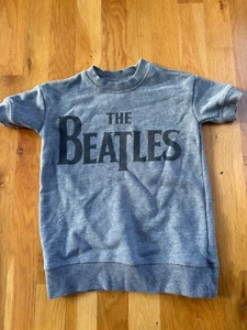 "The Beatles" Short Sleeve Gray Sweatshirt by Junk Food Girls Size X Small 4-5 - Picture 1 of 5