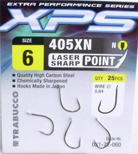 Trabucco XPS 405XN Feederhaken, Brassenhaken 25 Stück Größe 6 - 16, Match-Haken 