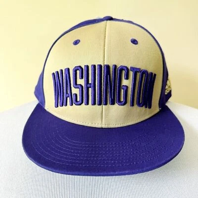 Adidas Washington Huskies SnapBack Sombrero Para Hombres NCAA Fan Gear Regalo Púrpura Tostado Foto 1 de 4