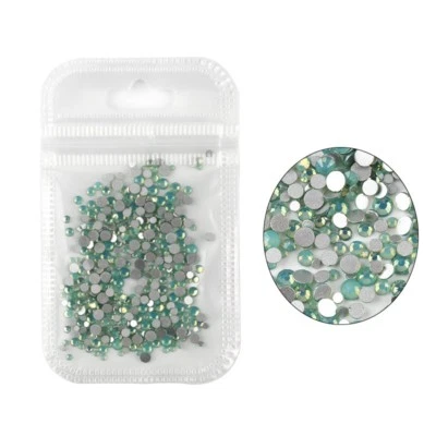 Arte en uñas de cristal de ópalo tamaño mixto 520 piezas pedrería 3D respaldo plano uñas decoraciones Foto 1 de 4