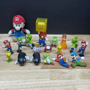 Super Mario Brother Action Figures Toys Lot Bundle Yoshi Daisy Peach - Picture 1 of 11
