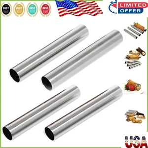 Set of 4 Stainless Steel Cannoli Forms - Create Authentic Homemade Treats - Picture 1 of 8