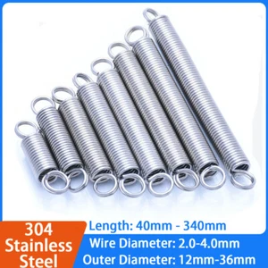 Muelles de tensión de extensión de resorte de acero inoxidable de 2,0 mm-4,0 mm de diámetro de cable - Imagen 1 de 10