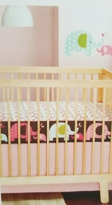 Skip Hop Pink Elephant Complete Crib Sheet NIP - Image 1 of 4