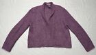 Eileen Fisher Womens Sweater Size XS Cardigan Purple Wool Mohair Open Front EUC