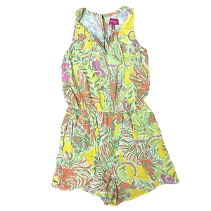 LILLY PULITZER Challis Happy Place Strampler Gr. M Tropical Floral Sommer Strand - Bild 1 von 12