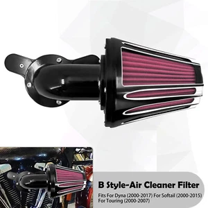 Cone Air Cleaner Red Intake Filter Breather For Harley Touring Dyna Softail 2000 - Bild 1 von 12