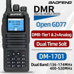 Baofeng DMR DM 1701 Walkie Talkie digitale doppia modalità analogico radio bidirezionale aperto GD - Foto 1 di 17