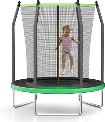 6FT/8 FT/10 FT/12 FT/15 FT Trampoline for Kids, Trampoline with Enclosure Net, R - Image 1 of 4