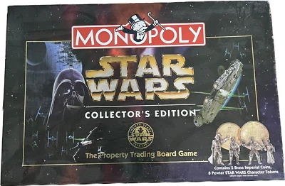 Vtg 1997 Monopoly Star Wars Collector's Ed. Pewter Tokens, Brass Coins Unused - Image 1 of 4