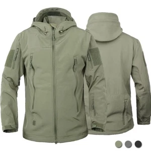 Chaqueta táctica militar para hombre, cortavientos impermeable de caparazón suave, cálido invierno - Imagen 1 de 22