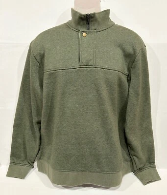 Orvis Mens Sweatshirt Size XL Green 1/4 Zip Button Fleece Pullover Long Sleeve - Image 1 of 4