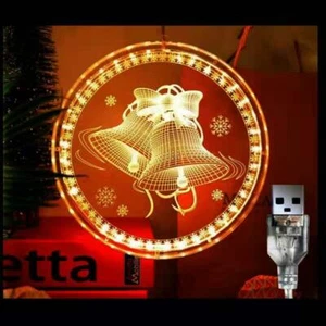 3d christmas hanging light christmas light gift usb powered plug - Picture 1 of 7