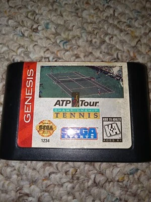ATP Tour Championship Tennis (Sega Genesis, 1994) Genuine OEM Authentic - Image 1 of 3