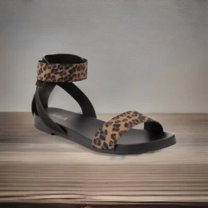NIB Mia Lydya Brown Black Leopard Summer Sandals Size 9.0 NEW - Picture 1 of 3