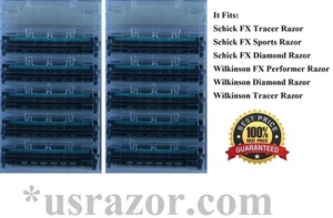 10 Cartuchos de afeitar Schick FX Diamond Recarga ajuste trazador deportes - Imagen 1 de 4