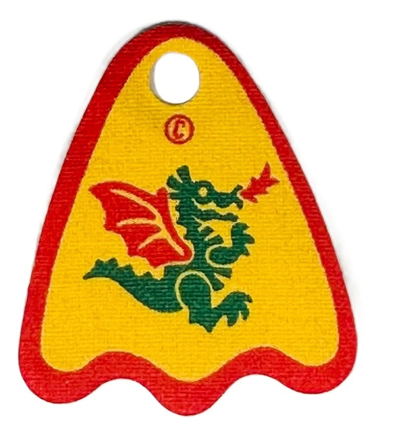 LEGO Yellow Minifigure Cape Cloth Dragon Round Lobes Castle Dragon Knight cas236 - Image 1 of 3