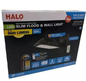 Halo Outdoor Dusk to Dawn or Switch Activated Integrated Bronze LED Flood Light - Picture 1 of 2