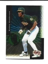 1999 Upper Deck Ionix #45 Rickey Henderson card, Oakland Athletics HOF