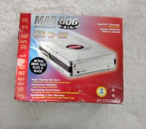 Mad Dog Multimedia 52x CD-RW Open Box Dominator External USB 2.0 - Picture 1 of 15