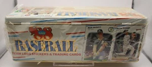 Juego de hojalata brillante sellado de fábrica Fleer Baseball 1988 (leer, envoltura retráctil desgarrada) - Imagen 1 de 6
