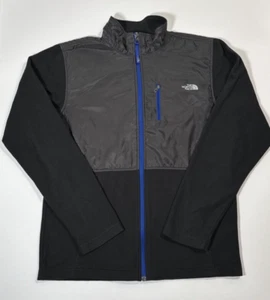 The North Face TNF Youth Full Zip Fleece Jacket Black Blue T201 XL 18/20 - Picture 1 of 8