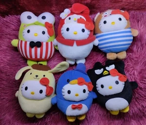 Hello Kitty McDonald's Bubbly World Complete Set 6 PCs. Plush Dolls Pre-owned VG - Picture 1 of 20
