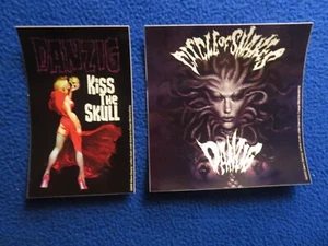 TWO  DANZIG CIRCLE OF SNAKES & KISS THE SKULL  DECALS  2005  VEROTIK - Picture 1 of 1
