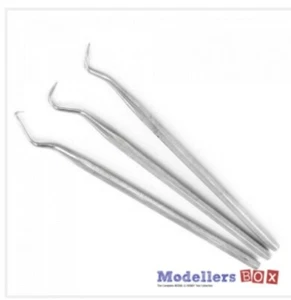 Sonde Set di 3 Singole Estremità Acciaio Inox in Portafoglio Plastica - Foto 1 di 2