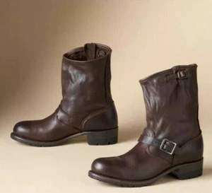 Walk Over Vintage Shoe Co leather Veronica Harness Slouchy Moto Boots Size US 10 - Picture 1 of 7