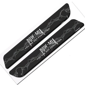 Pair of Premium "POW MIA" Custom Gloss Decals for Car Truck SUV Window Sticker - Picture 1 of 2