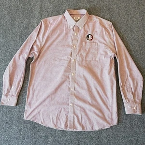 Cutter & Buck Mens XL Florida State Seminoles Gingham Button Down Shirt - Picture 1 of 13