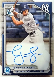 Bowman Chrome – George Lombard Jr. – Signed – Topps Certified Autograph Issue - Picture 1 of 2