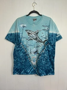 1997 Liquid Blue Shirt SHARKS Ripley’s Aquarium Of Smokies Tie-Dye Made in USA - Bild 1 von 16