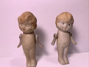 Antique Bisque Jointed Arms Made in Japan 3” Girl Frozen Charlotte Doll (2) - Picture 1 of 7