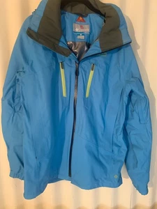 Columbia Jacket Mens Large Blue/Teal Omni-Heat Omni-Tech Rain Coat Waterproof - Picture 1 of 10