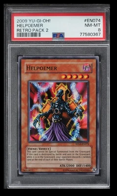 2009 Yu-Gi-Oh! Retro Pack 2 Helpoemer PSA 8 English #EN074 Foil - Image 1 of 2