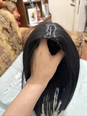 Pelucas sintéticas de 12 pulgadas para mujer Bob corto recto natural color negro peluca de pelo completo Foto 1 de 4