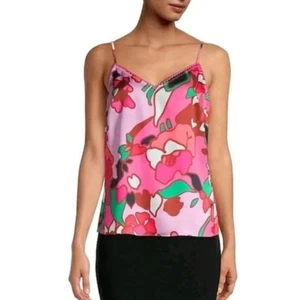 Ted Baker Pinata Print Cami Top Pink Floral 14(US) Tropical Resort Coastal NWT - Picture 1 of 12