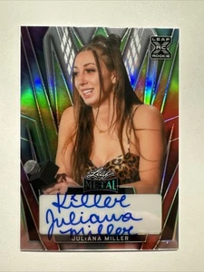 2024 Leaf Women of Sport Juliana Miller Rainbow Auto 1/1 - Picture 1 of 6