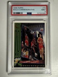 1996 Topps Bulls Commemorative #72 PSA 9 Jordan GOAT Rodman Chicago NBA - Picture 1 of 3